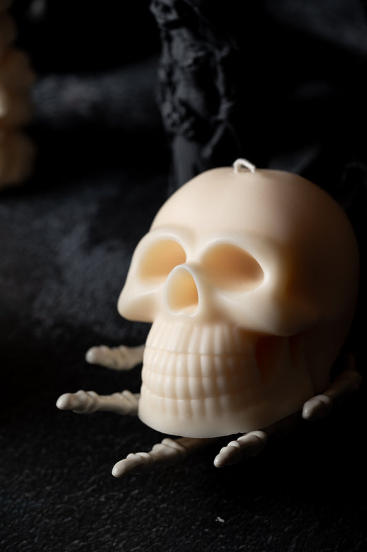 Skull Skeleton Head Soy Wax Vegan Candle