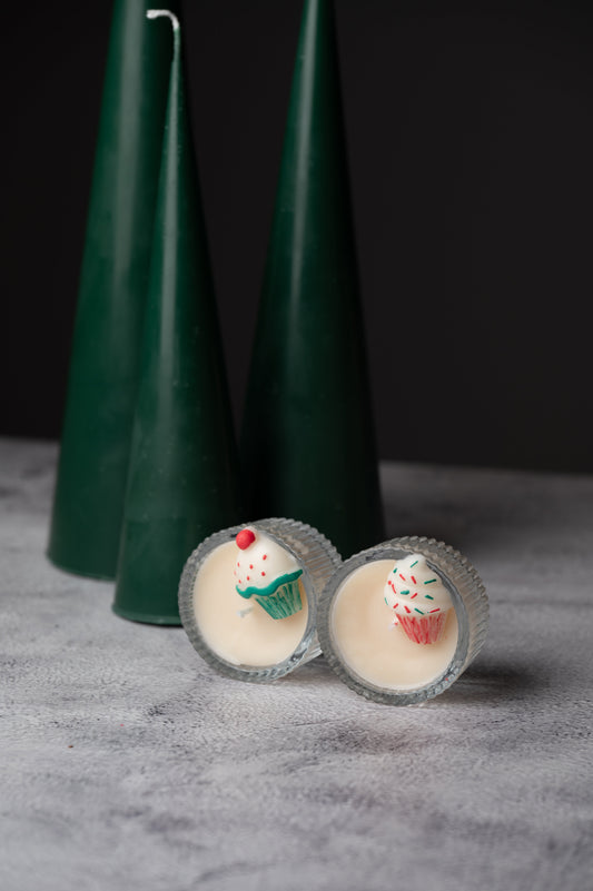 Christmas Mini Design Candle with Glass
