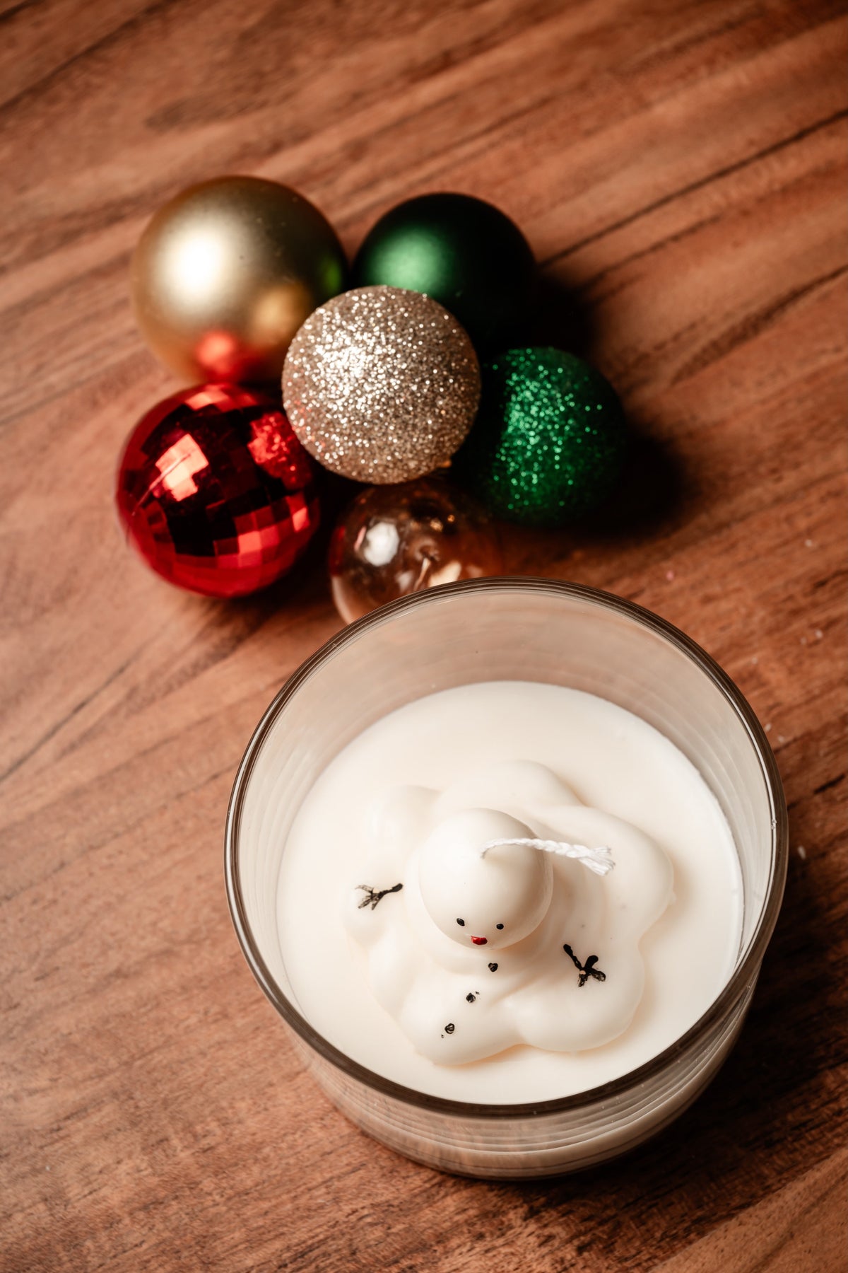 Melted Snowman in A Jar Candle - Christmas