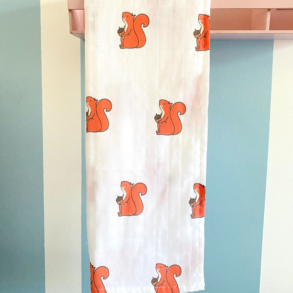 Muslin Swaddle Baby Blanket - Squirrels