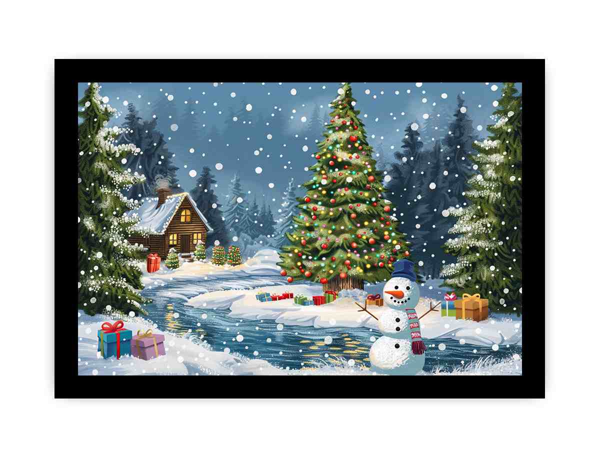 Christmas Landscape Canvas Art Print