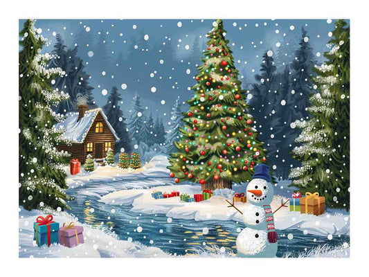 Christmas Landscape Canvas Art Print
