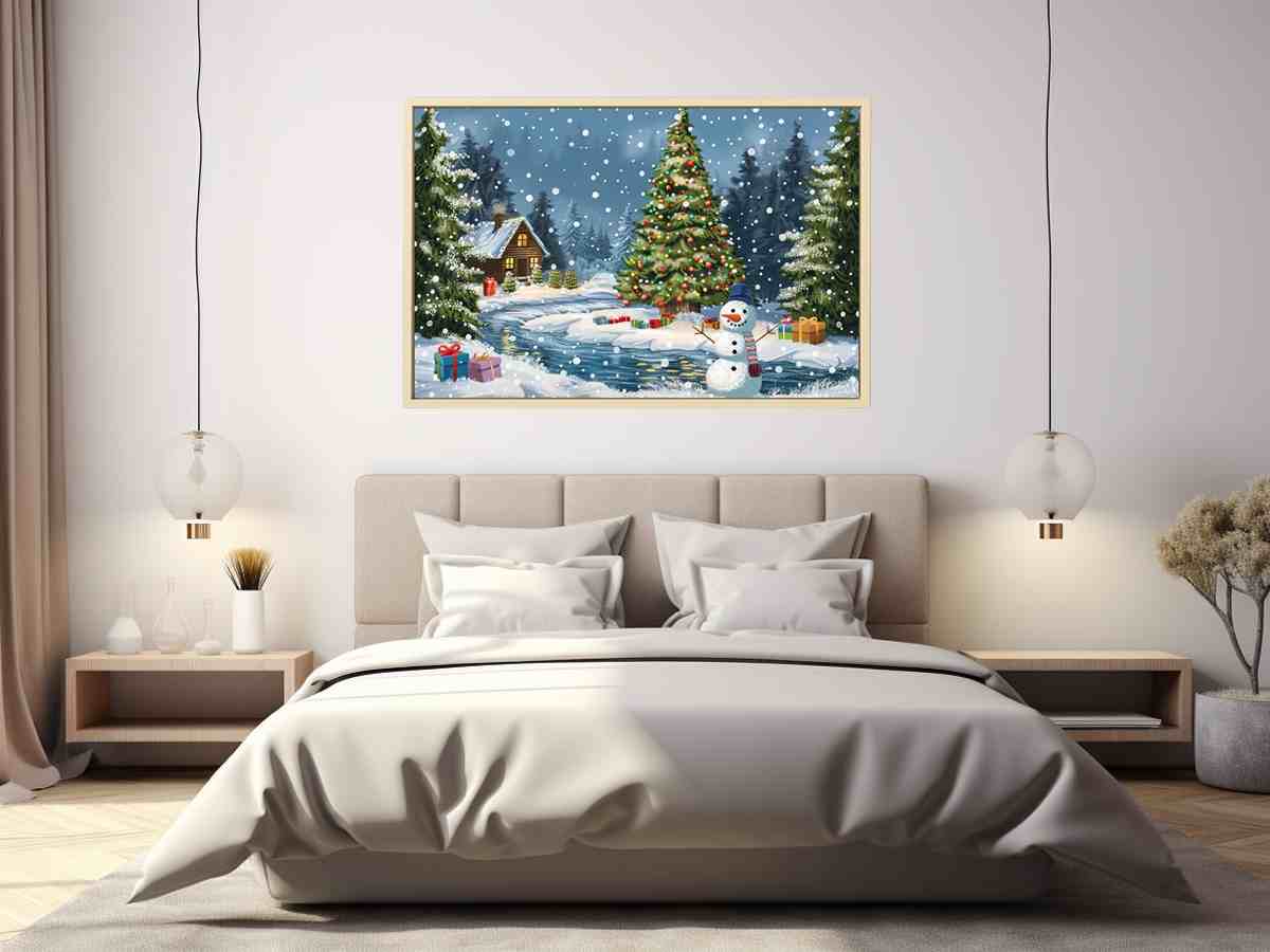 Christmas Landscape Canvas Art Print