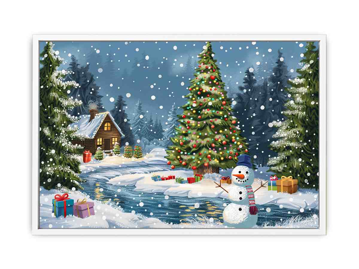 Christmas Landscape Canvas Art Print