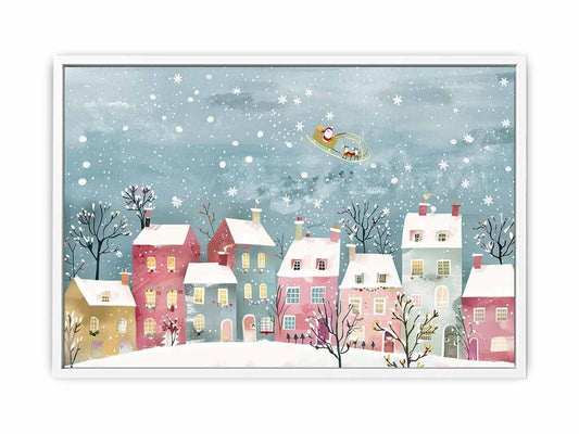 Festive Scene Christmas Canvas painting Print