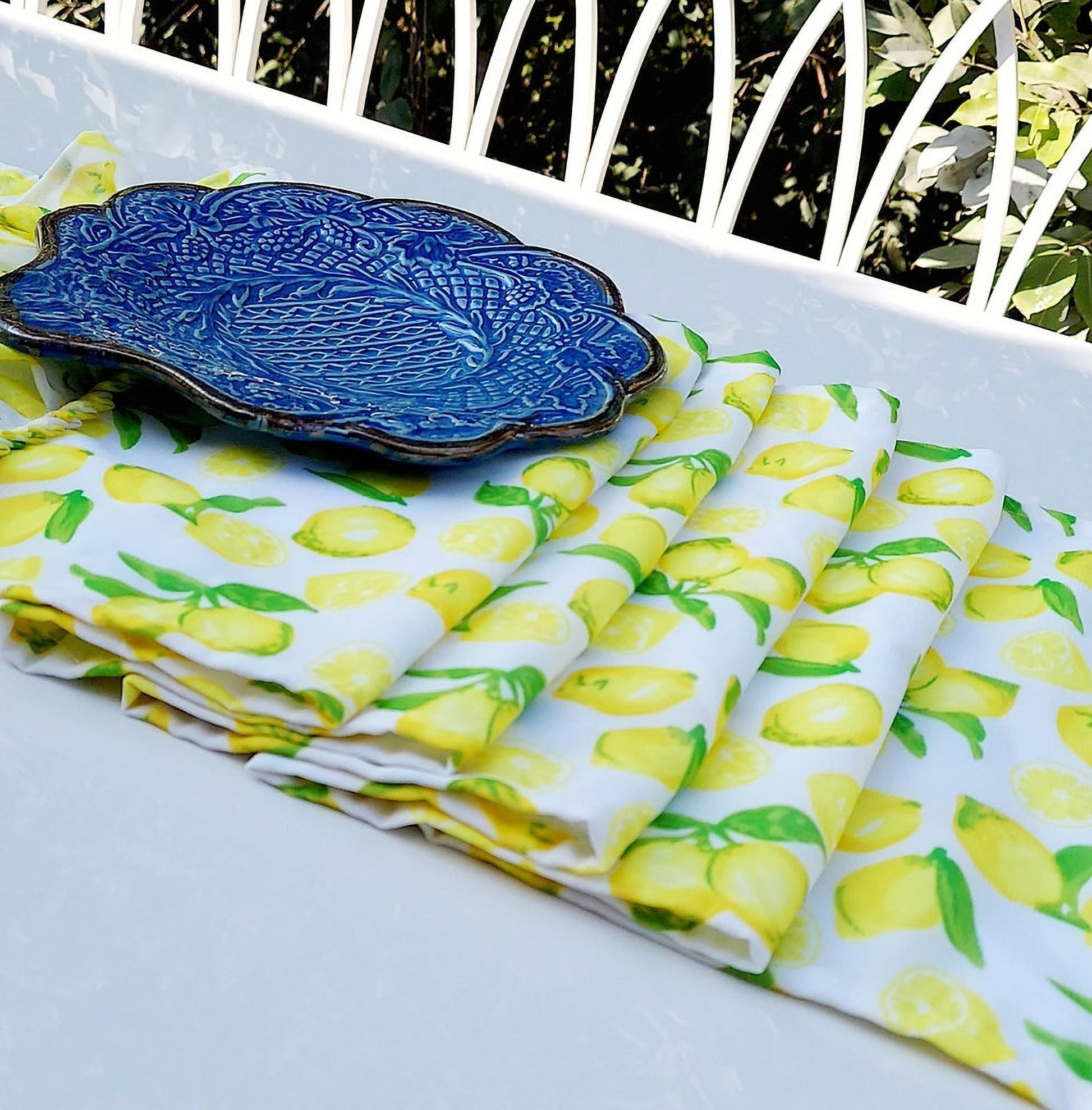 Lemon Table Runner | Organic Linen | Ruffled Edges | 92-305cm-4