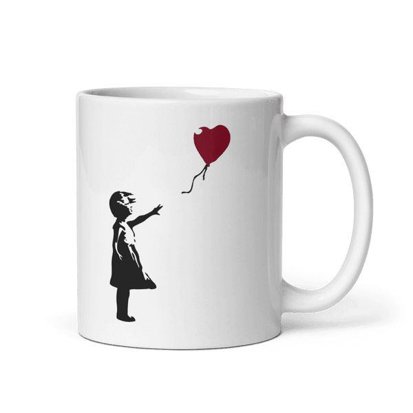 Banksy The Girl with a Red Balloon Artwork Mug-2