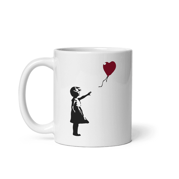 Banksy The Girl with a Red Balloon Artwork Mug-0