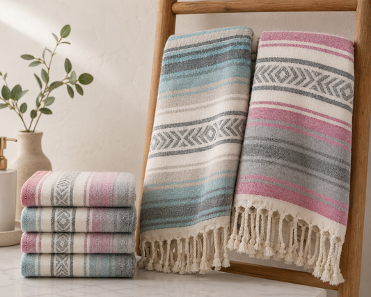 The Bathroom Upgrade Bundle – 2 Turkish Towels + 2 Hand Towels