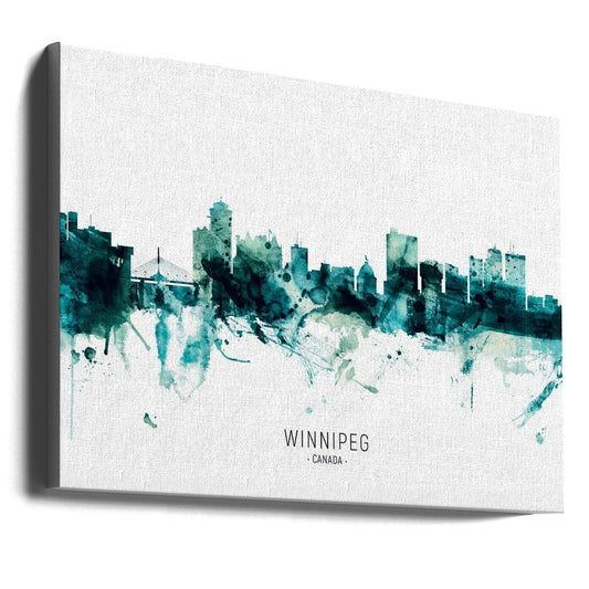 Wall art Winnipeg Canada Skyline-0