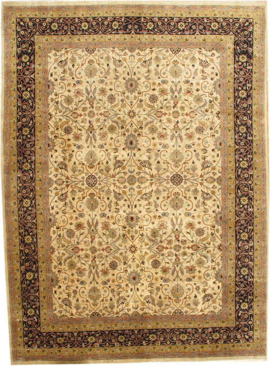 Canvello Beige Fine Tabriz Rug -9' X 12'-0