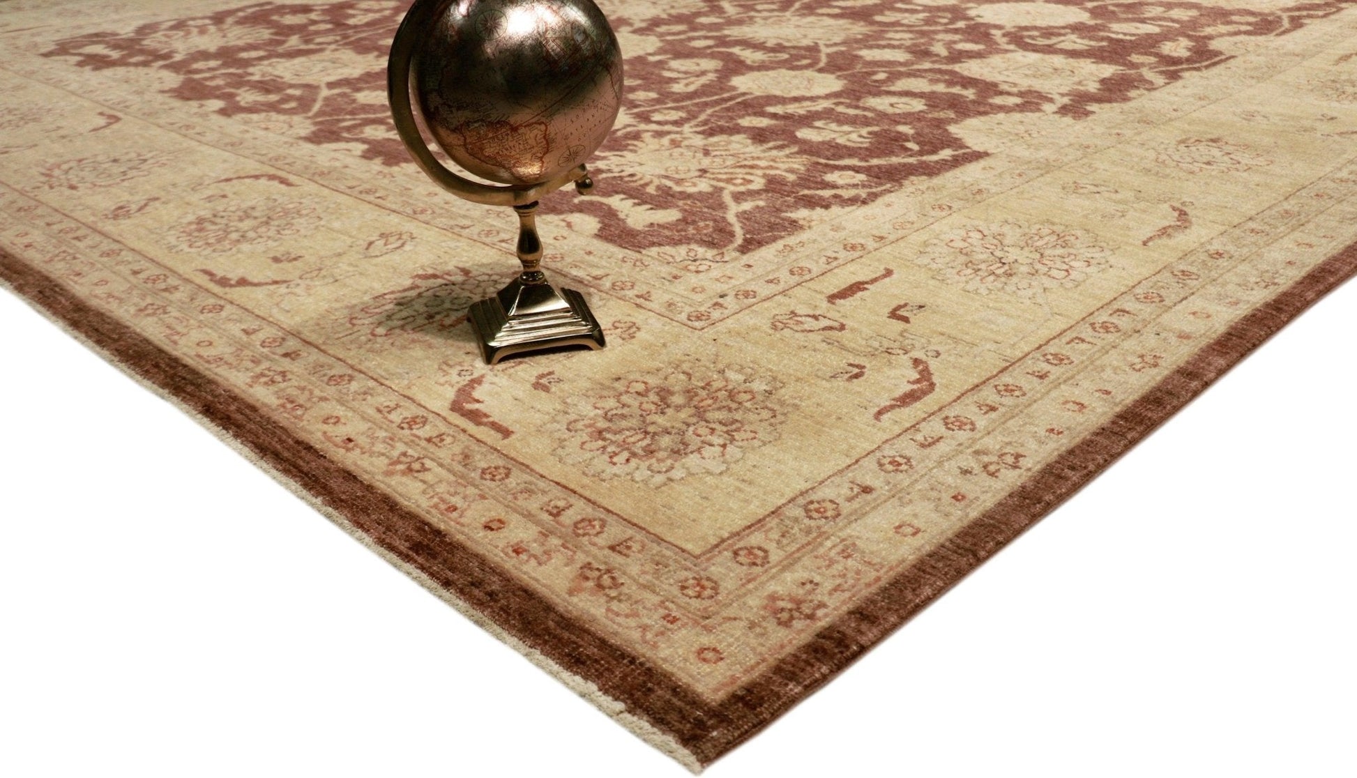Canvello Ferehan Hand-Knotted Lamb's Wool Area Rug- 8'6" X 11'3"-2