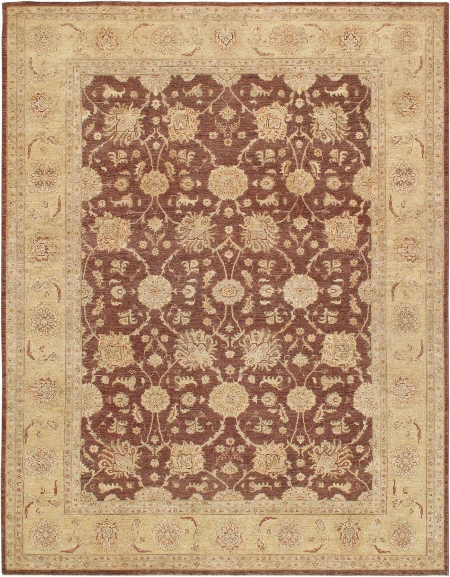 Canvello Ferehan Hand-Knotted Lamb's Wool Area Rug- 8'6" X 11'3"-0