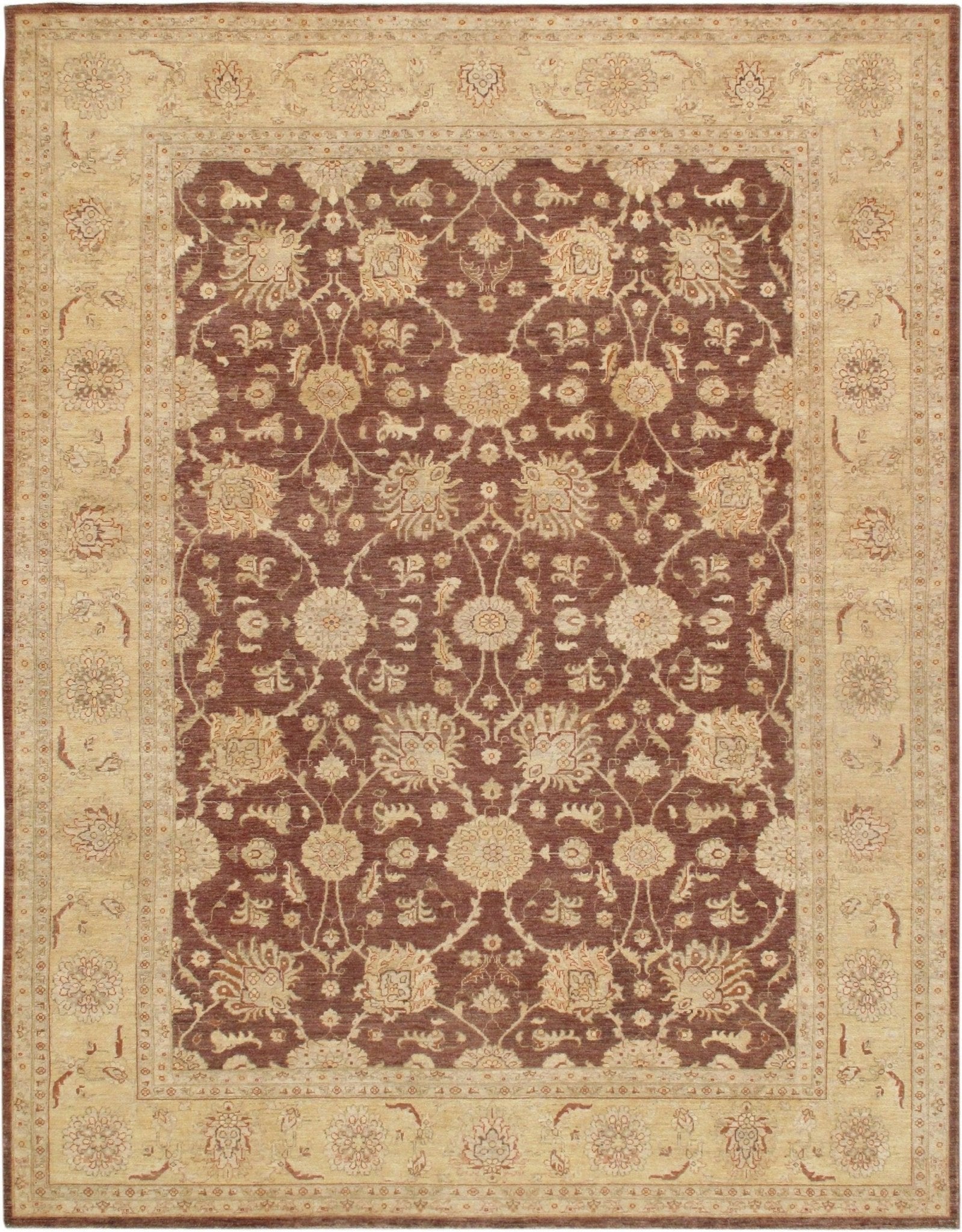 Canvello Ferehan Hand-Knotted Lamb's Wool Area Rug- 8'6" X 11'3"-0