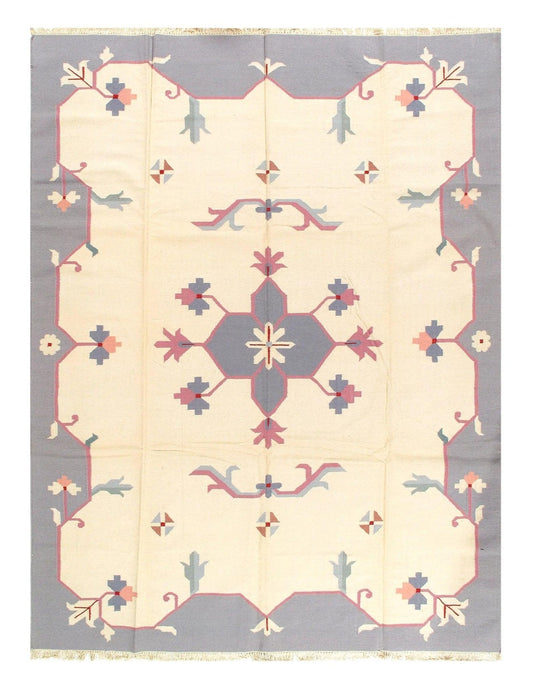 Canvello Ivory Color Hand Woven Rug 9' X 12'-0