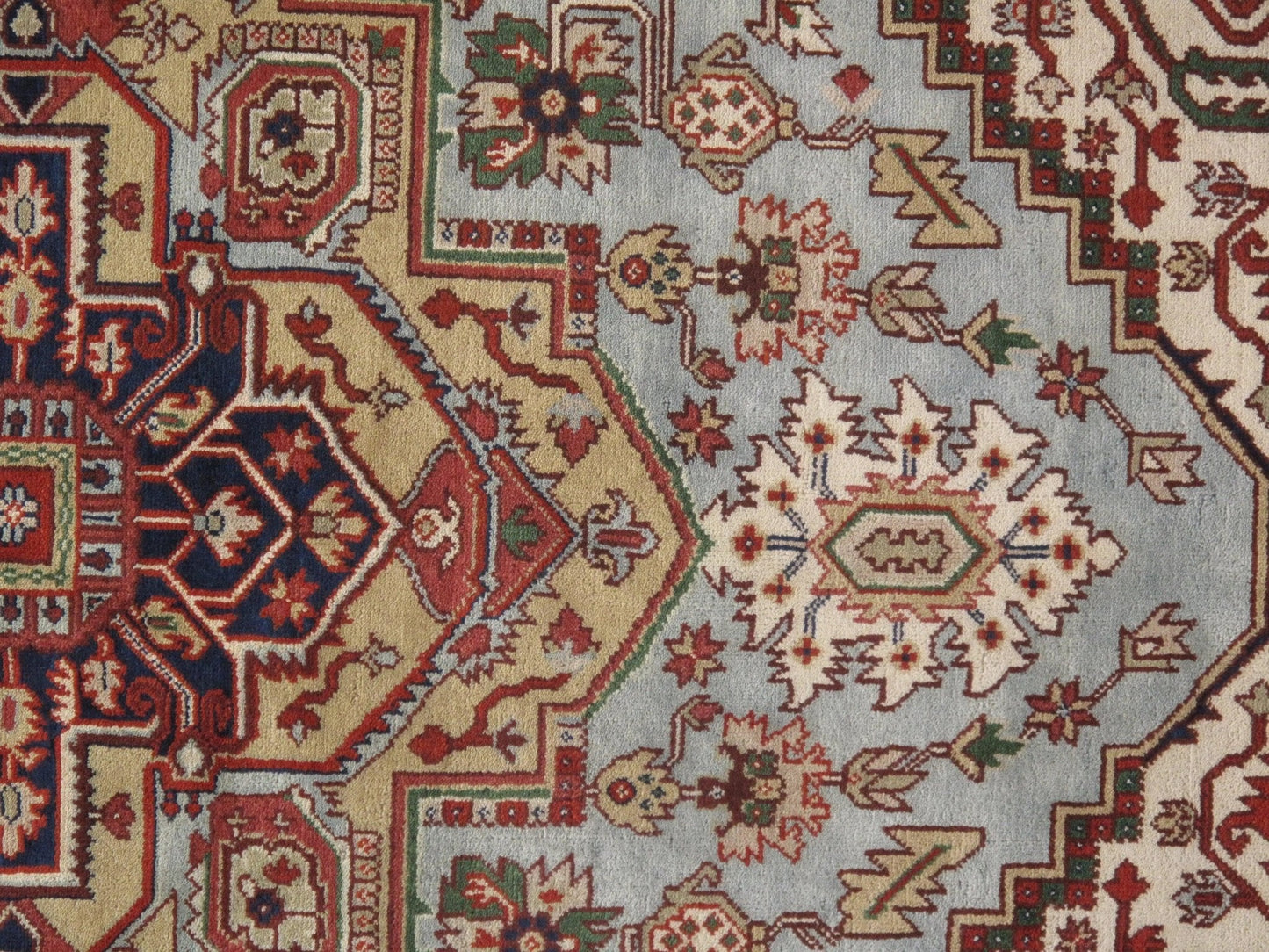 Canvello Light Blue Serapi Design Rug - 9' X 12'-2