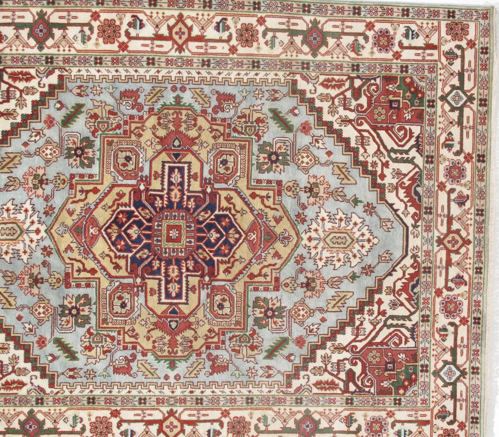 Canvello Light Blue Serapi Design Rug - 9' X 12'-3