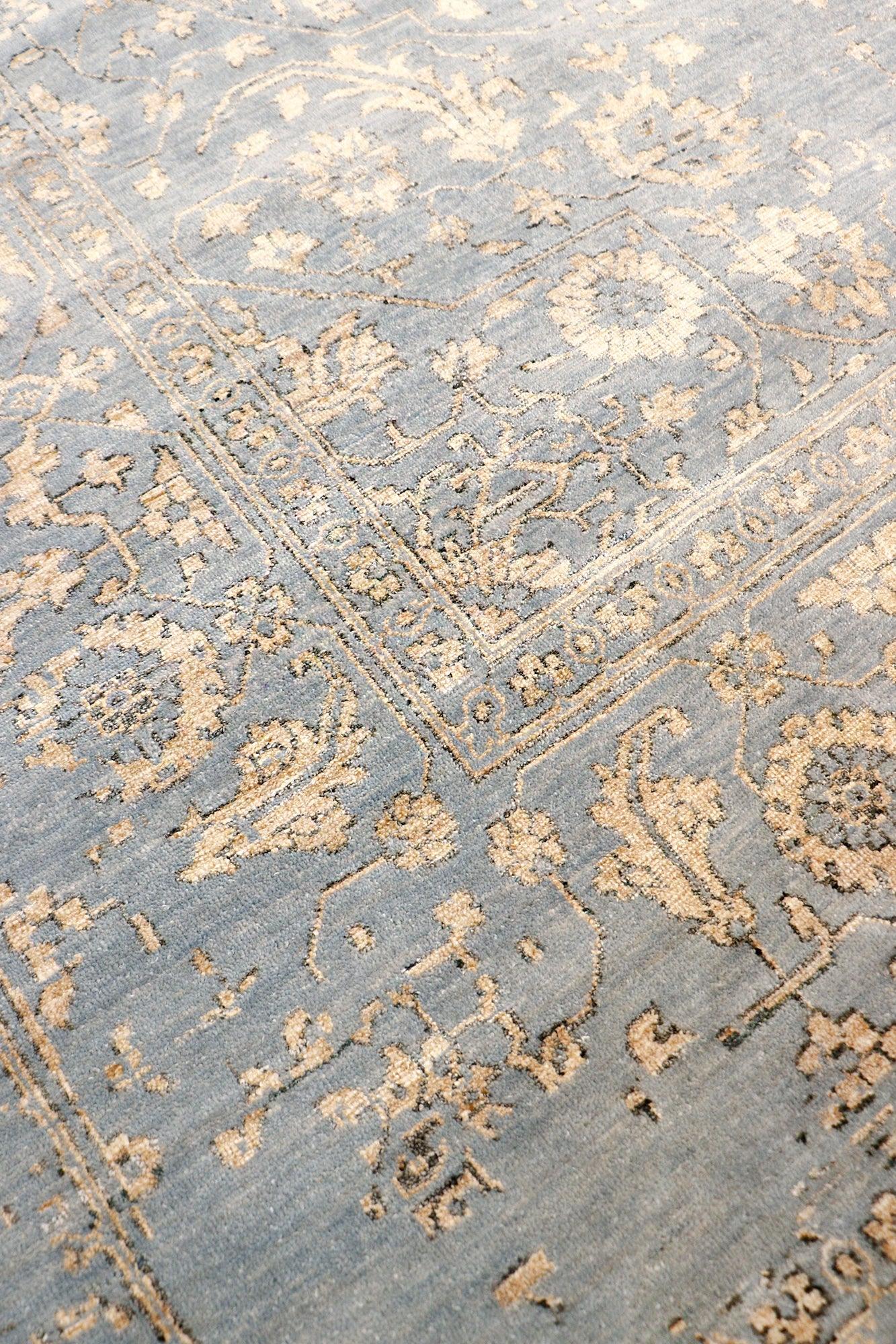Canvello Transitional Hand Knotted Bsilk & Wool Area Rug - 8'11" X 11'9"-2