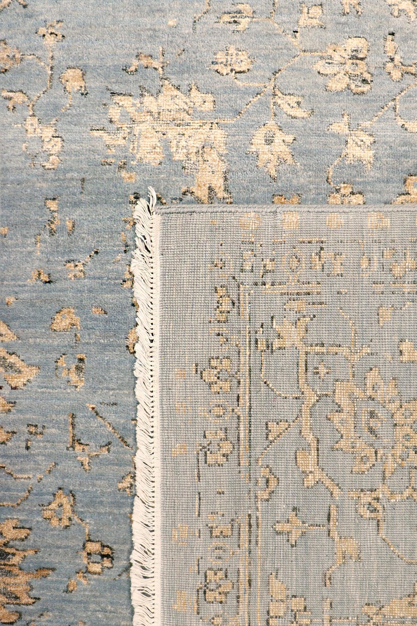 Canvello Transitional Hand Knotted Bsilk & Wool Area Rug - 8'11" X 11'9"-4