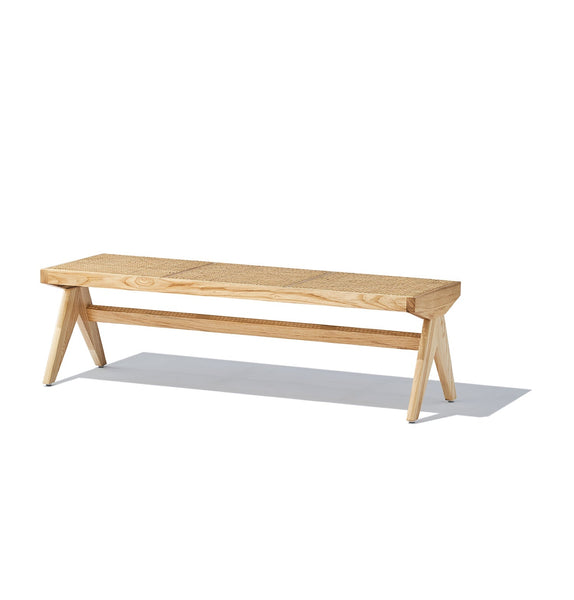 Célia Bench - Ash & Natural Rattan-1