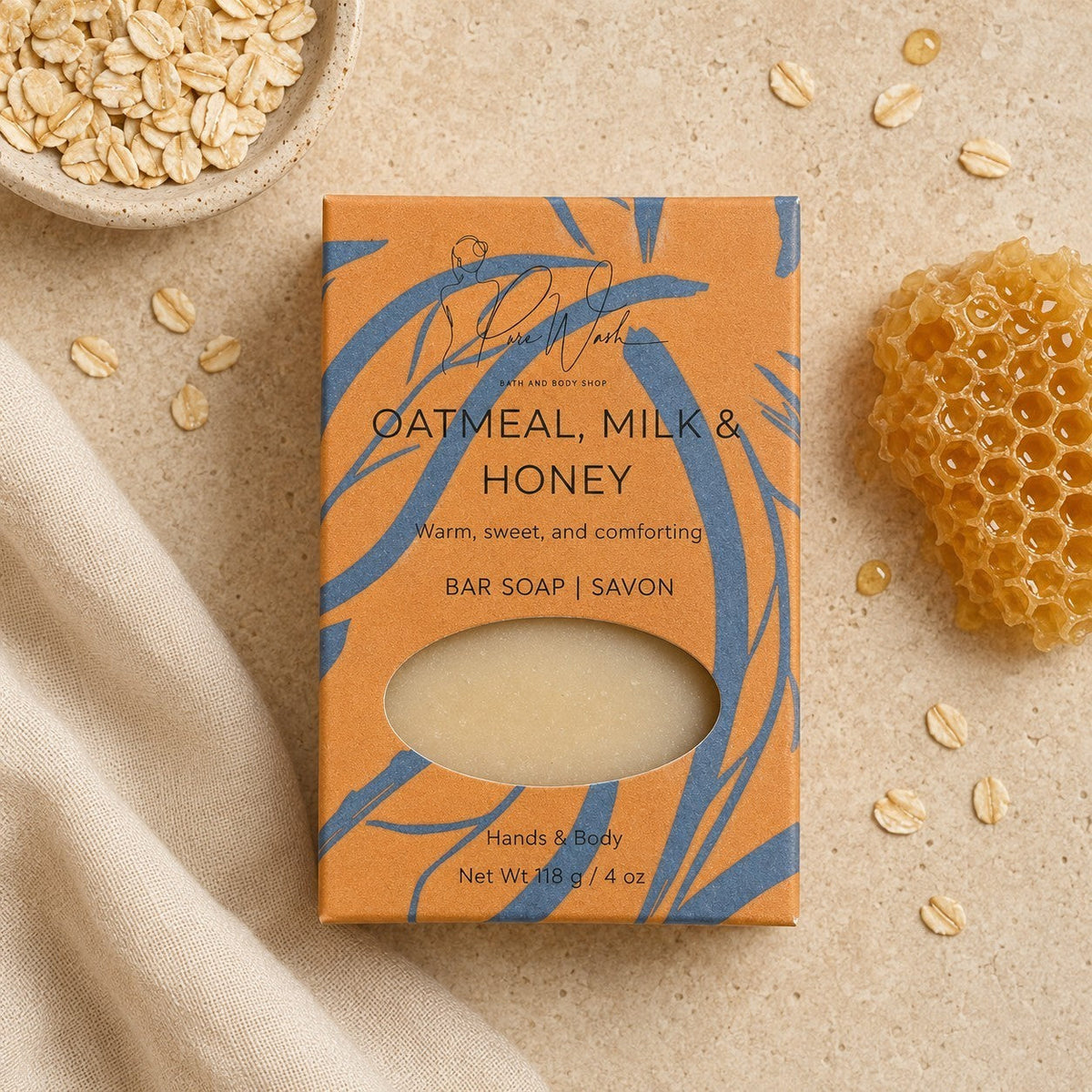 Oatmeal Milk & Honey Soap Bar