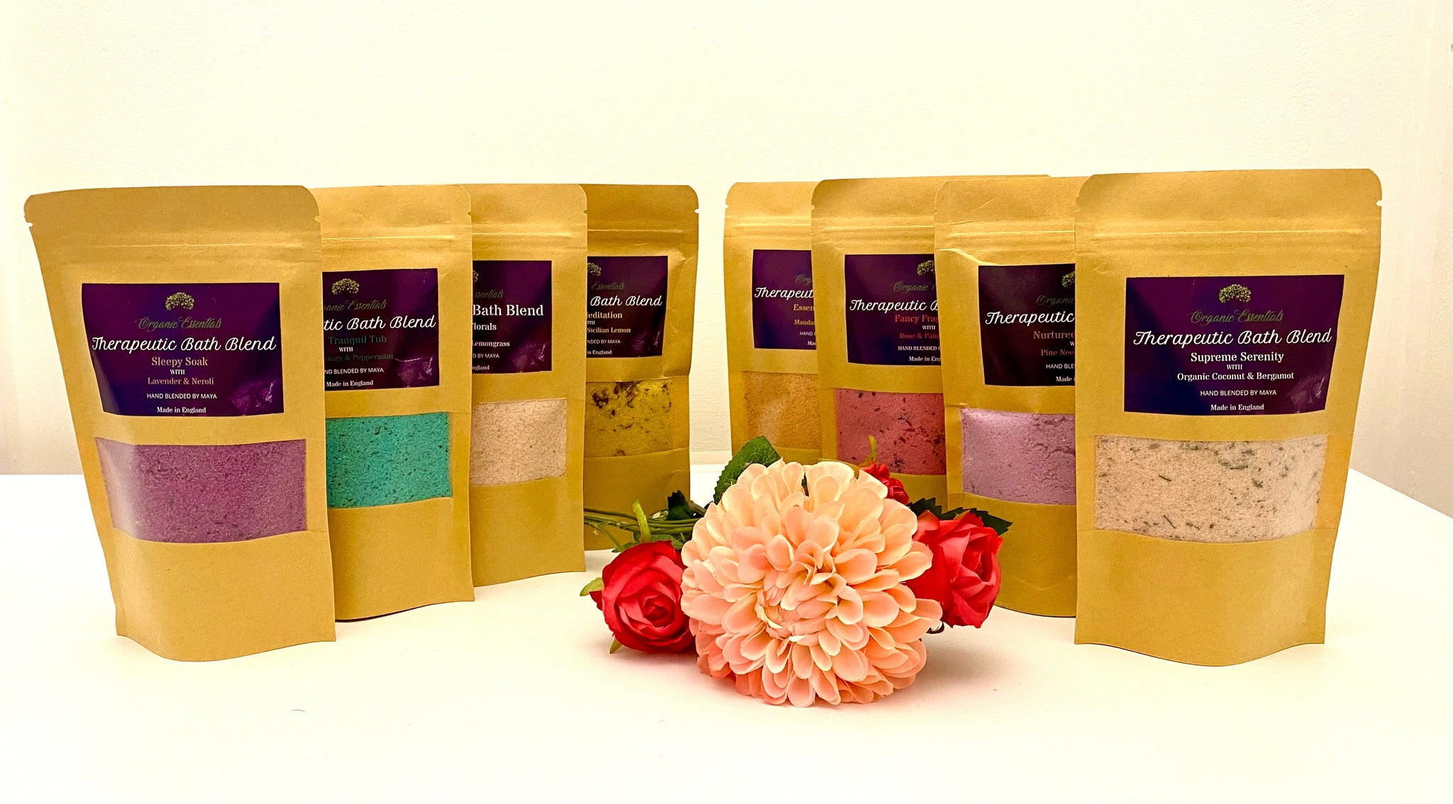 Eight 250g Luxury Natural Bath Blends in Eco-Pouch-0