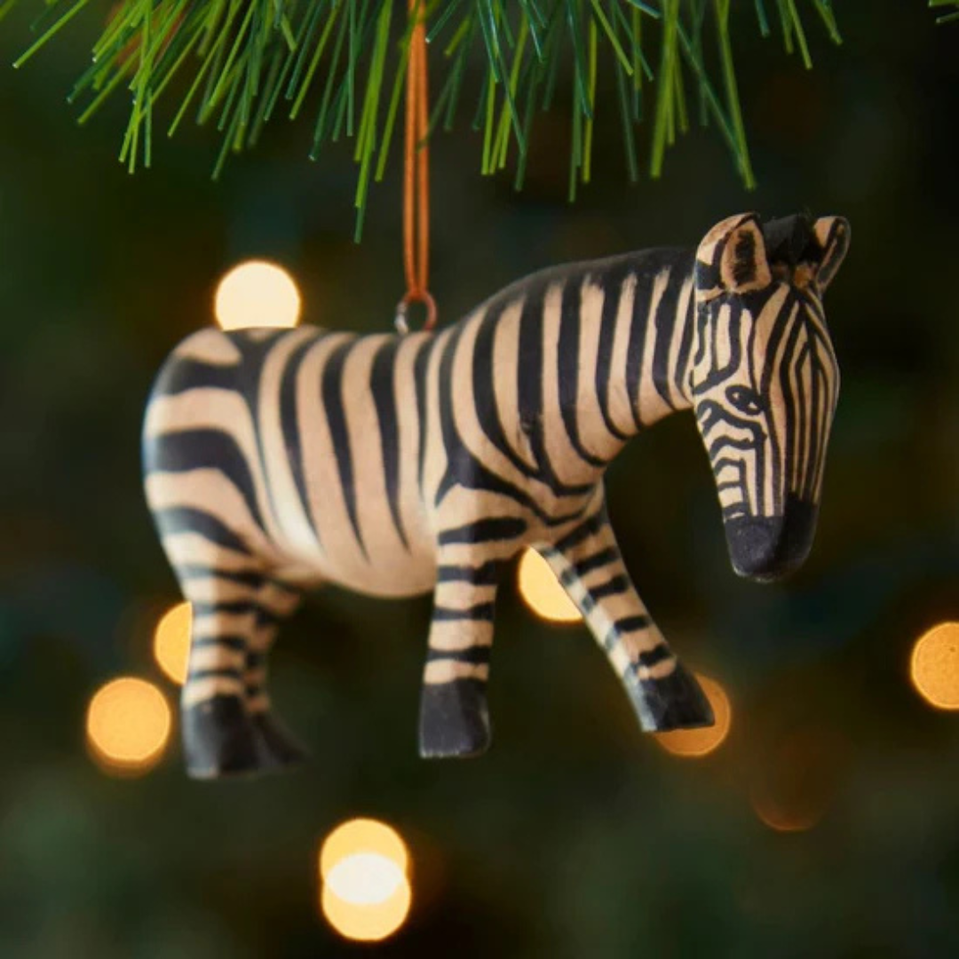 Safari Animals Ornament Set of 6