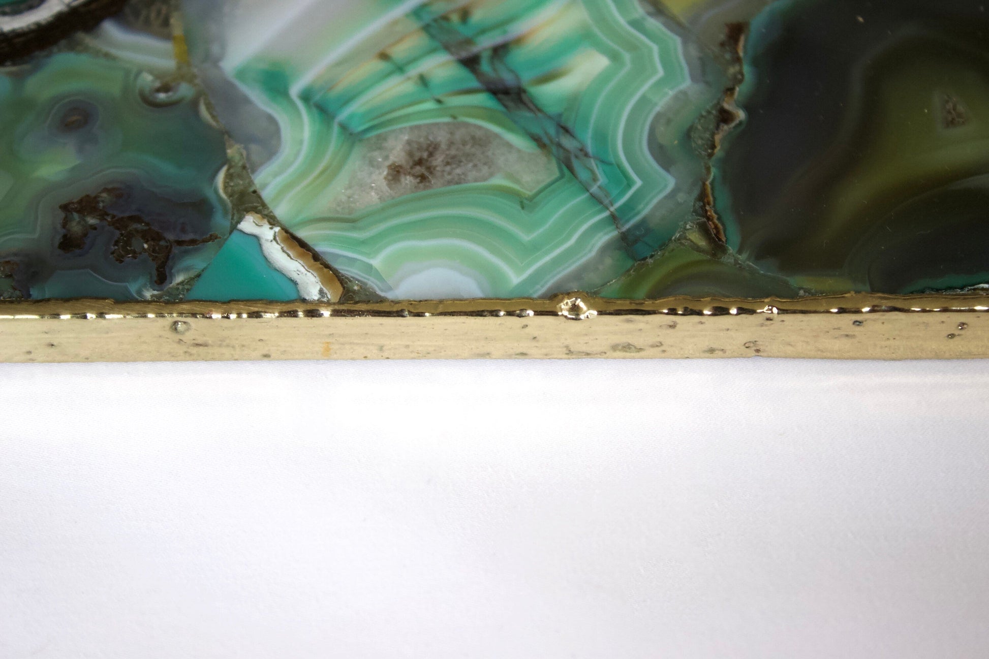 Light Green Agate Wall Clock | Square-4