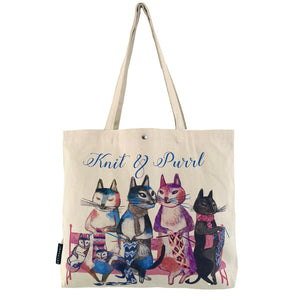 Knit & Purrl Tote Bag-0