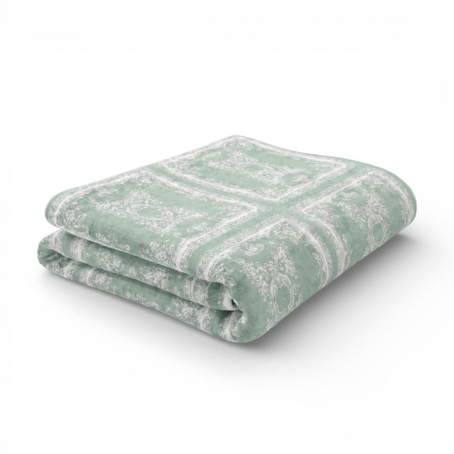 Lemon Tree Stone Washed Cotton Reversible Throw Blanket - Green