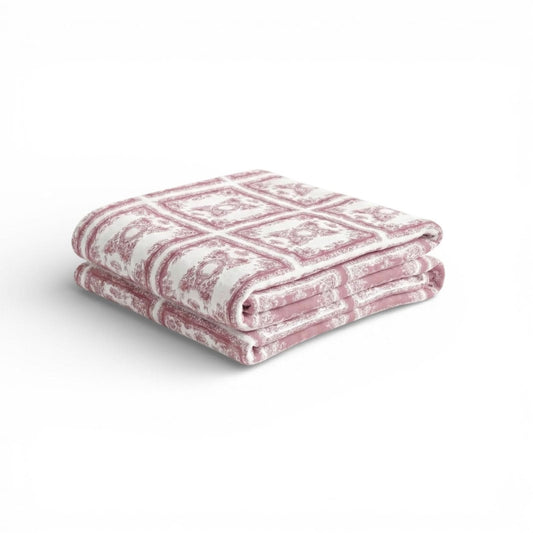 LemonTree Stone Washed Cotton Reversible Throw Blanket - Red