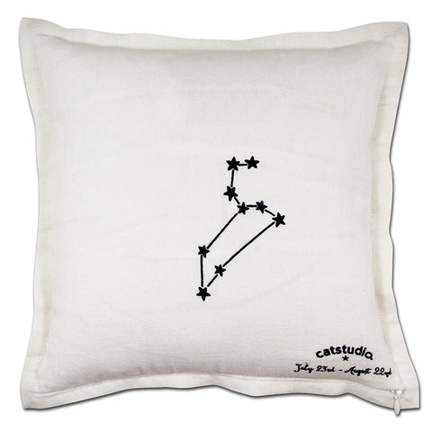 Leo Astrology Hand-Embroidered Pillow by Cat Studio-1