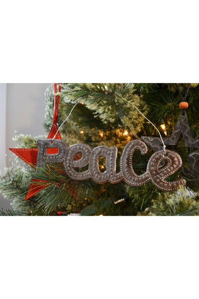 Metal Art Word Ornaments