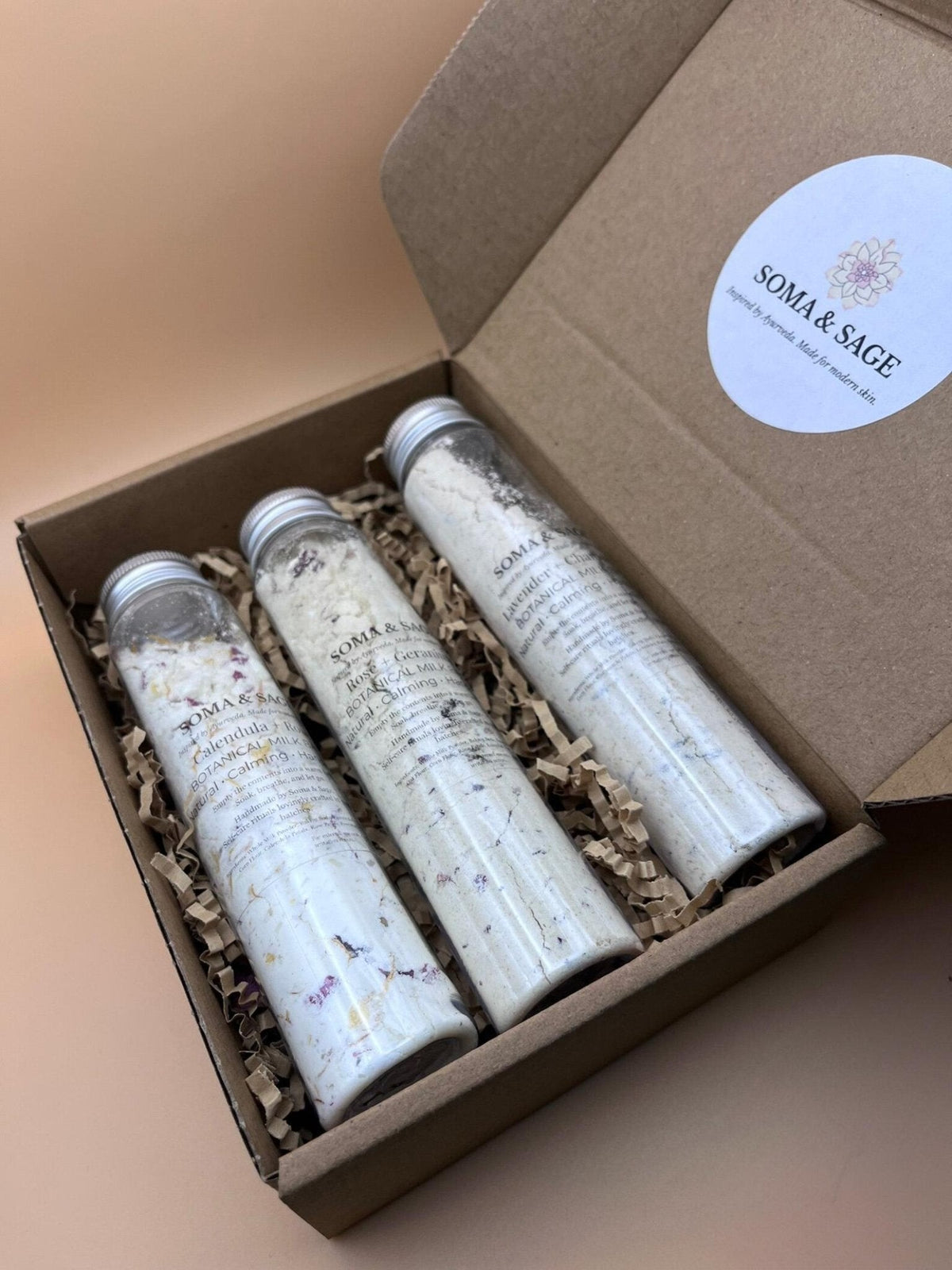 Milk Bath Ritual Set – Botanical Self-Care Trio
