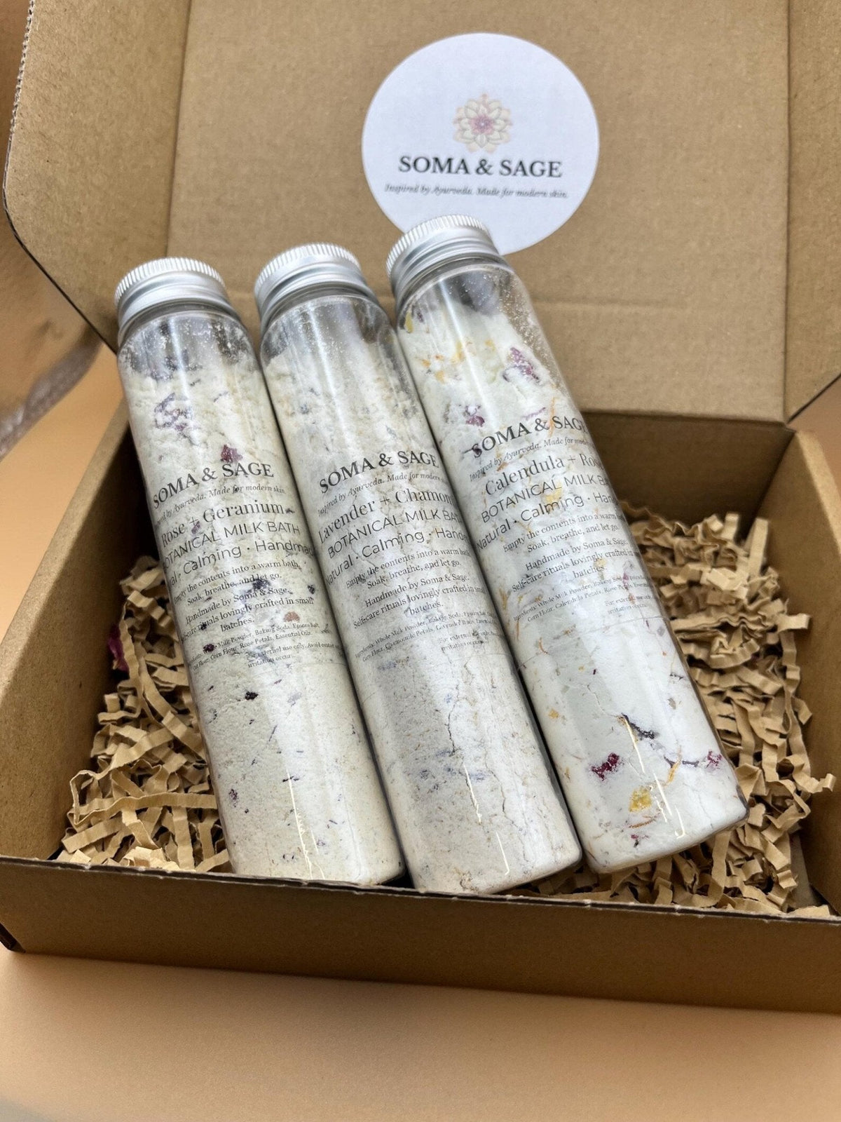 Milk Bath Ritual Set – Botanical Self-Care Trio