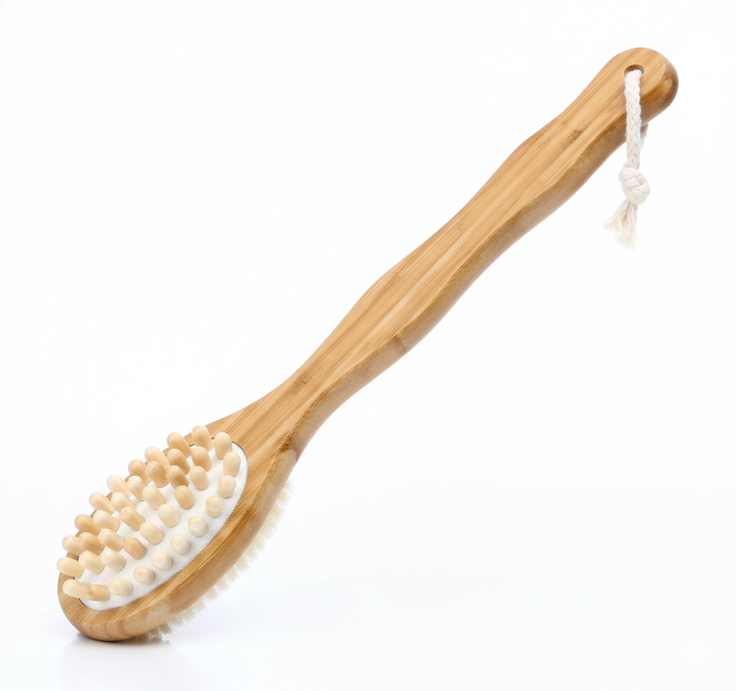 Premium Long Handle Bath Body Brush Dry