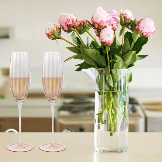 Pink Champagne Flutes