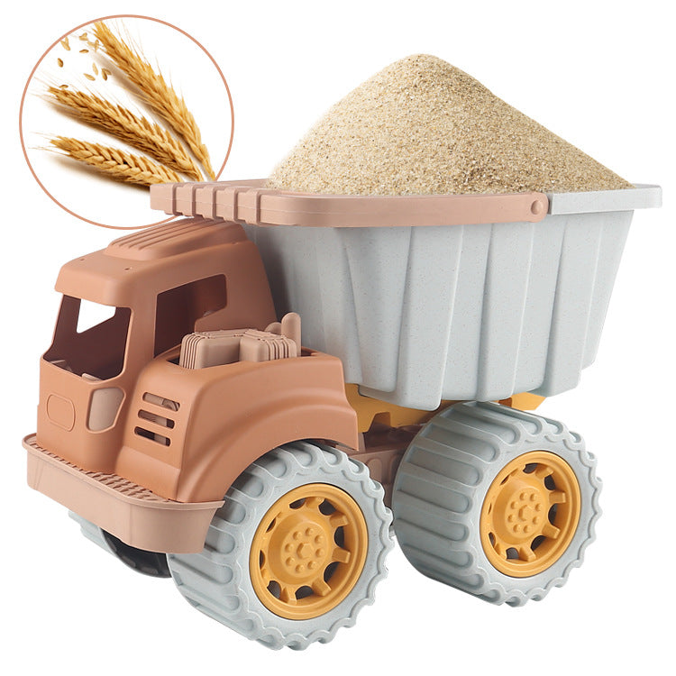 Children’s Wheat Straw Medium Beach Simulation Construction Vehicle Toy-0