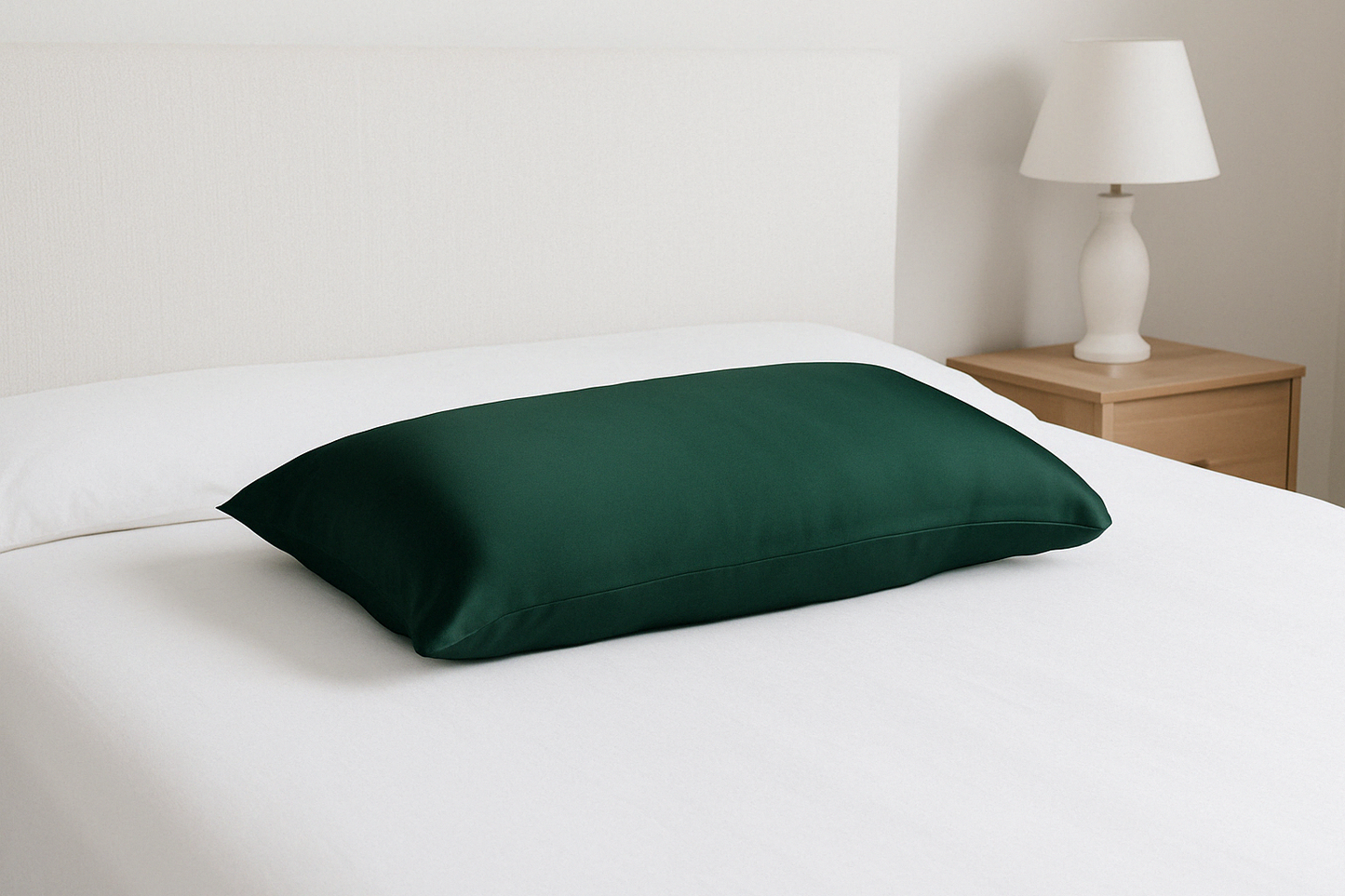 Silk Pillowcase  Dark Green (Envelope Style)