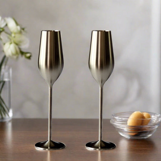 Silver Unbreakable Stainless Steel Flutes