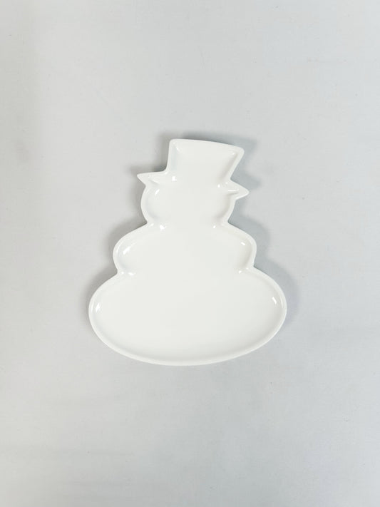 Snowman Ceramic Tray-0