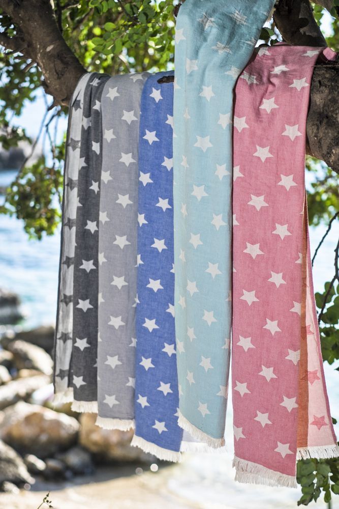 Star Blue Turkish Towel
