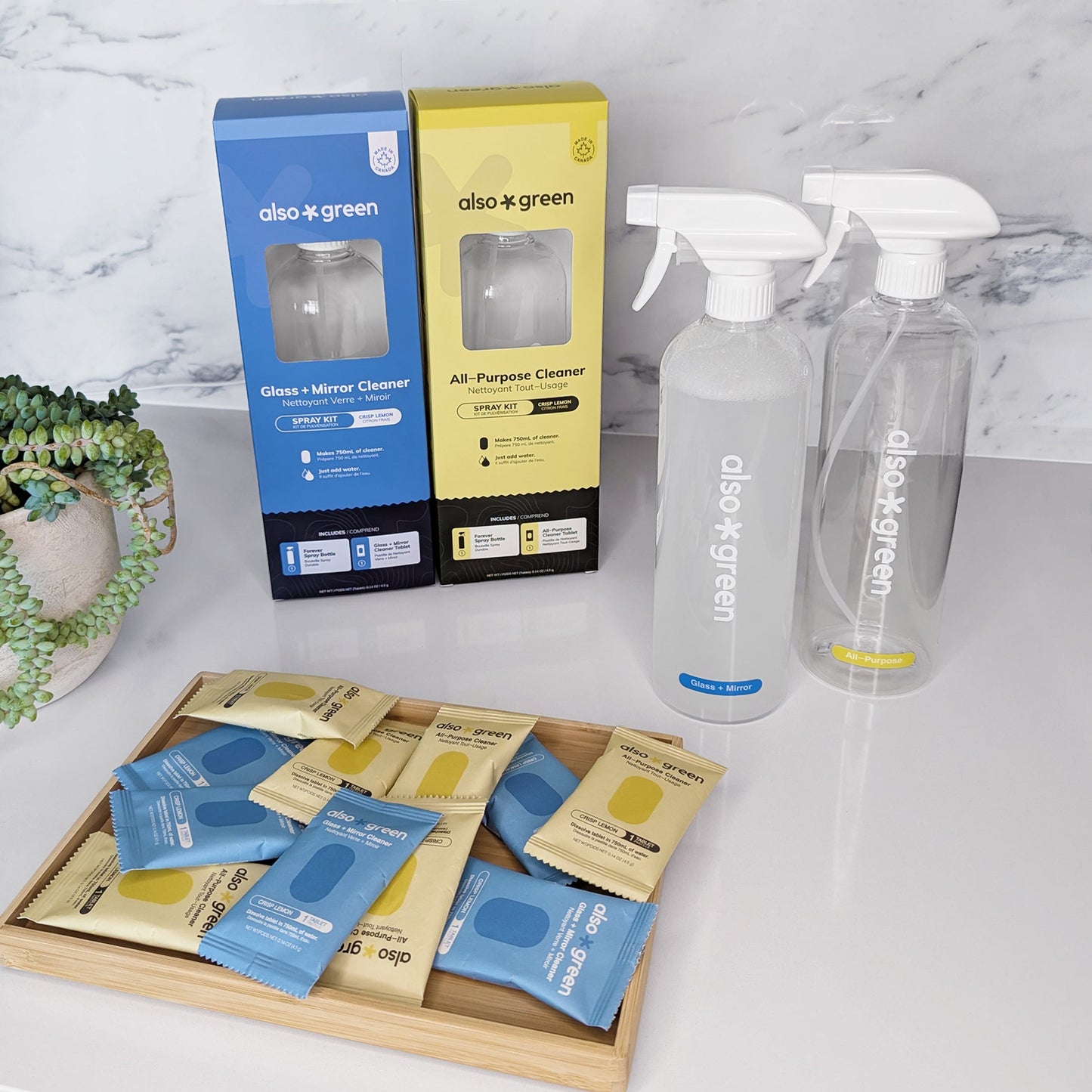 Glass + Mirror Cleaner Spray Kit