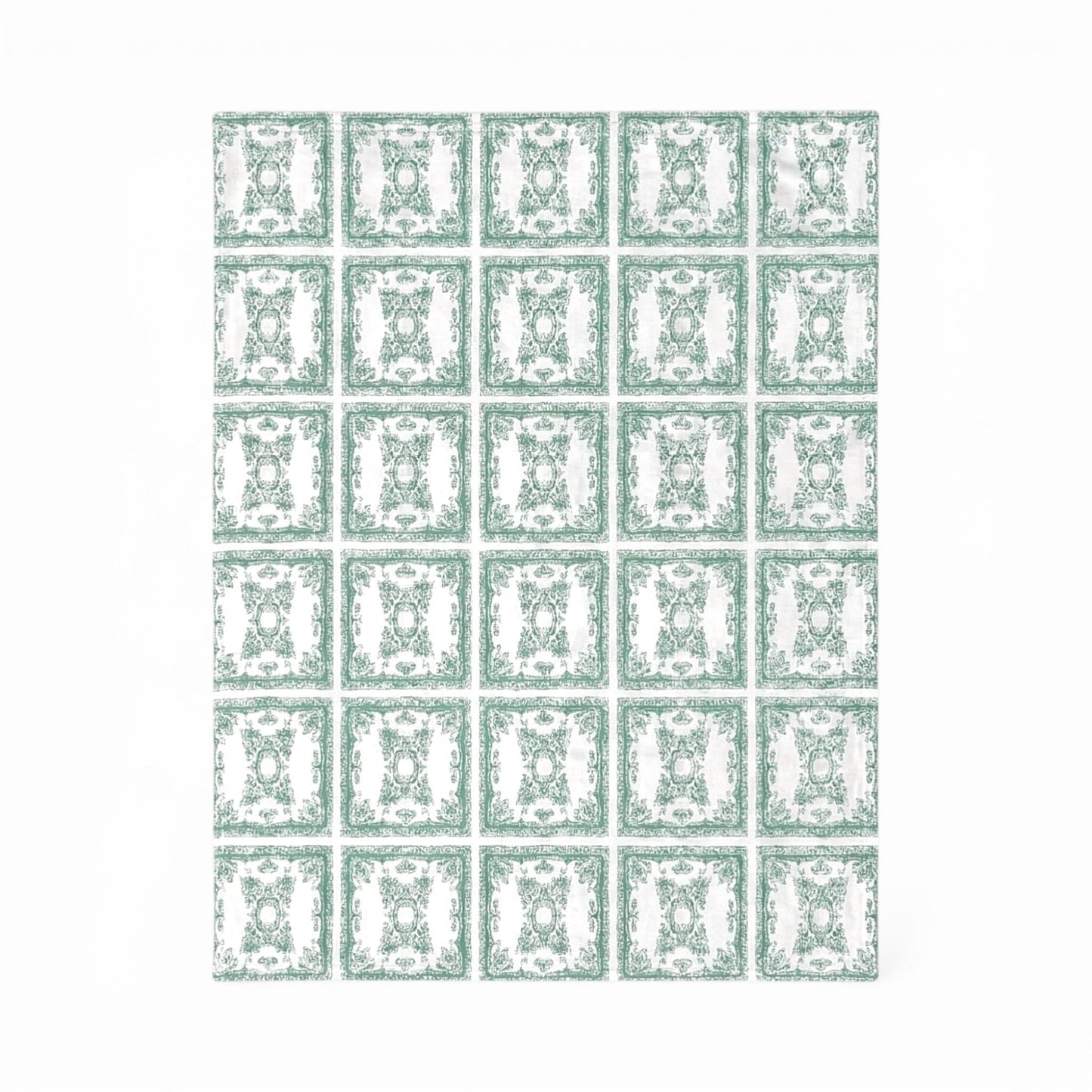 Lemon Tree Stone Washed Cotton Reversible Throw Blanket - Green