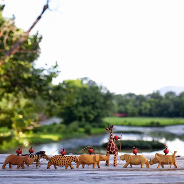Safari Animals Ornament Set of 6