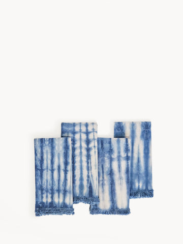 Tie Dye Cotton Napkin - Indigo Blue (Set of 4)