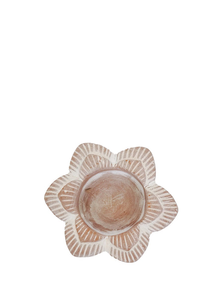 Terracotta Tea Light Candle Holder - Flower