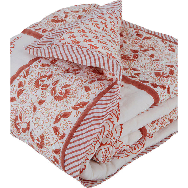 TWIN PINK CITY COTTON QUILT