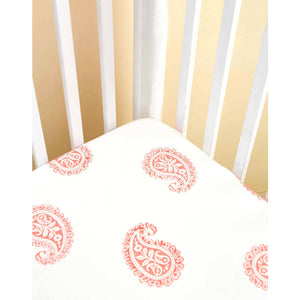 PINK CITY FITTED CRIB SHEET
