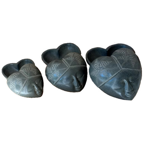 Hand Carved Soapstone Heart Box